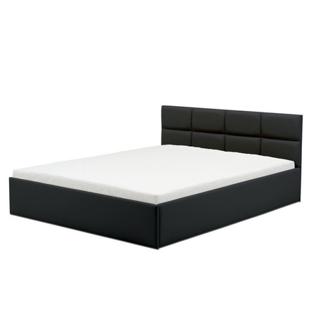 Čalouněná postel MONOS II s pěnovou matrací rozměr 160x200 cm - Eko-kůže Černá eko-kůže Signal-nabytek