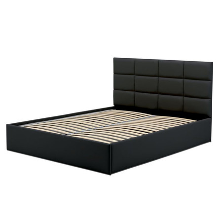 Čalouněná postel TORES II s pěnovou matrací rozměr 180x200 cm - Eko-kůže Černá eko-kůže Signal-nabytek