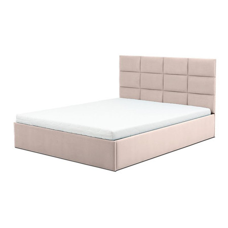 Čalouněná postel TORES s pěnovou matrací rozměr 160x200 cm Béžová Signal-nabytek