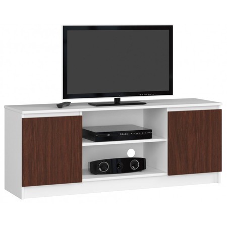 Komoda RTV K140 2D 1PCLP-bílá/wenge Akord