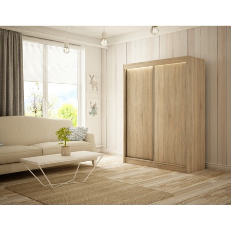 Kvalitní Šatní Skříň Bergo 120 cm Dub Sonoma Furniture