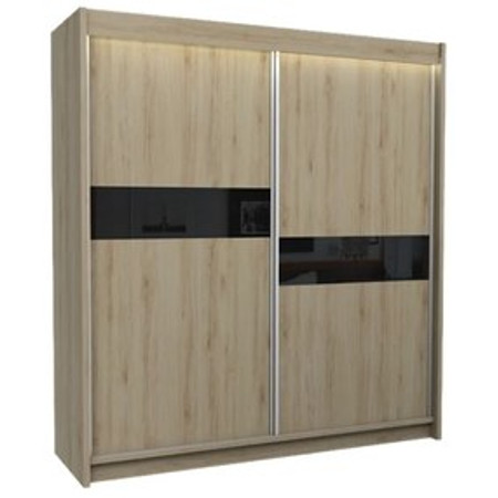 Kvalitní Šatní Skříň Livia 200 cm Dub sonoma/hnědá Furniture