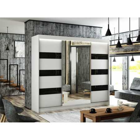 Kvalitní Šatní Skříň Lotse 250 cm Dub Craft Čokoláda Furniture