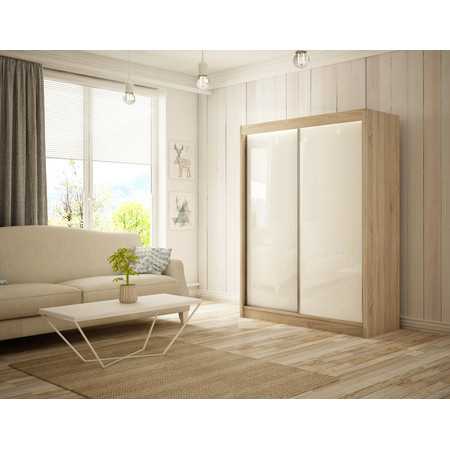 Kvalitní Šatní Skříň Peak 150 cm Bílá Dub Sonoma Furniture