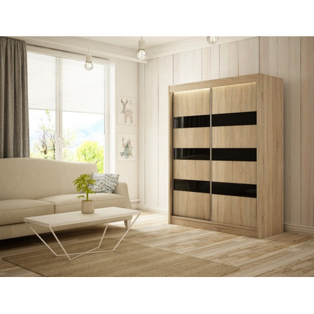 Kvalitní Šatní Skříň Solit 120 cm Dub Sonoma Furniture