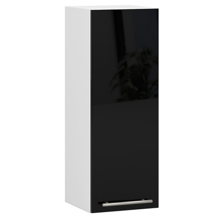 Kuchyňská skříňka OLIVIA W30 H720 - bílá/černý lesk Akord